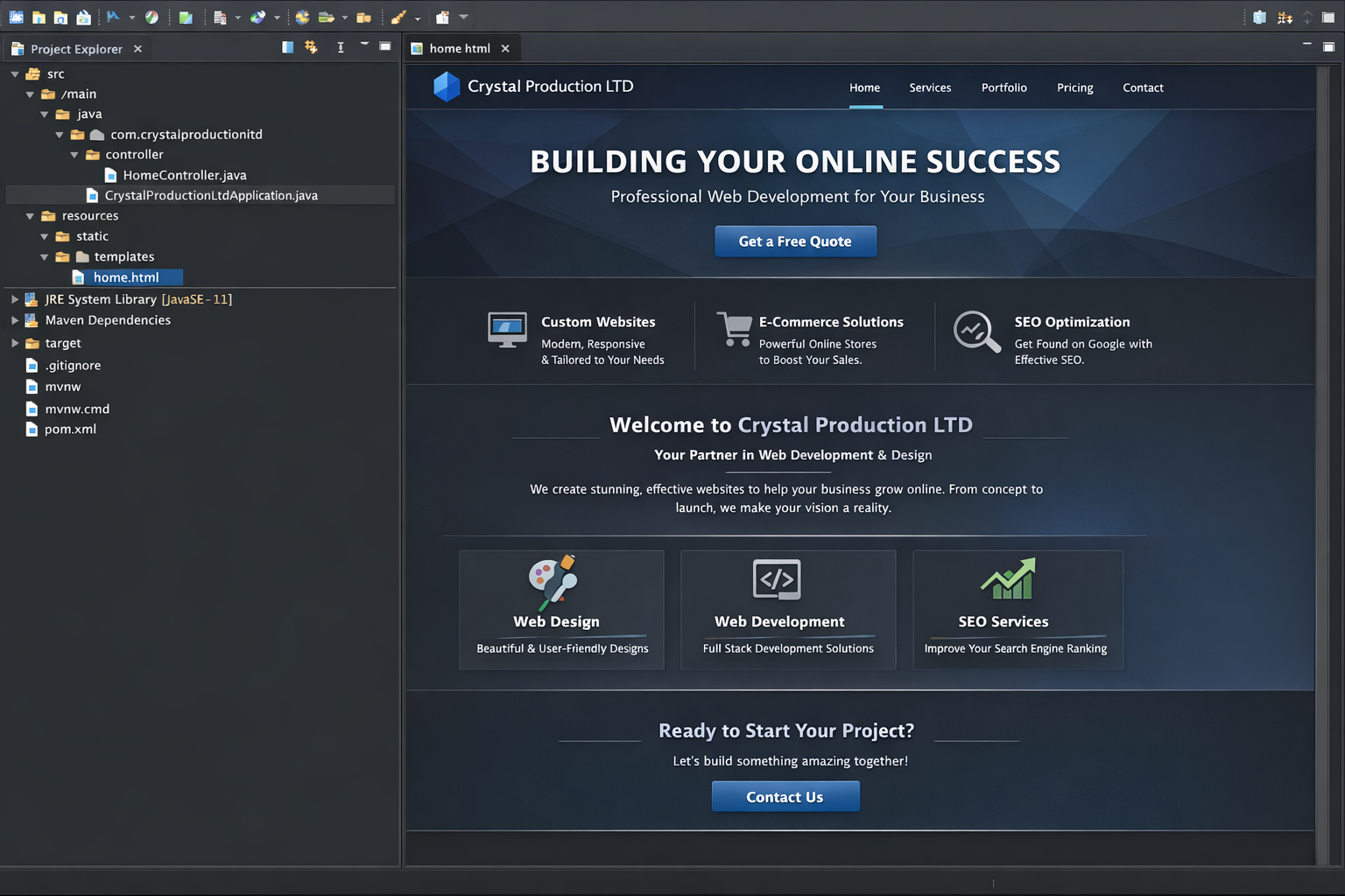 Booking-ready portfolio preview